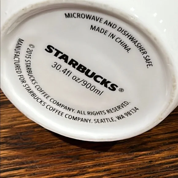 Starbucks ceramic coffee/tea pot 2015 White Ceramic Pitcher - Picture 9 of 10